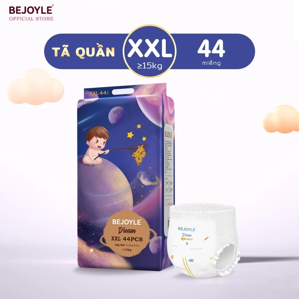 Tã/Bỉm quần Bejoyle Tã Bỉm Dán Giữ Dáng Mới Gói Đại NB50/S60/M60/L54/XL48/XXL44/XXXL40/4XL38