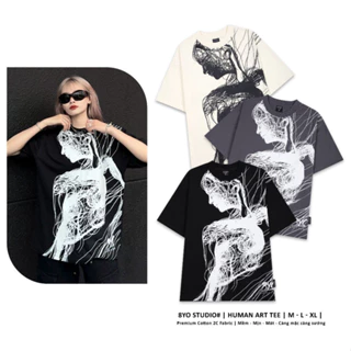 Áo Thun 8YO HUMAN ART Tee Cotton Cao Cấp From Rộng Unisex Nam Nữ Oversize Nam Nữ Mặc Đều Đẹp 2024