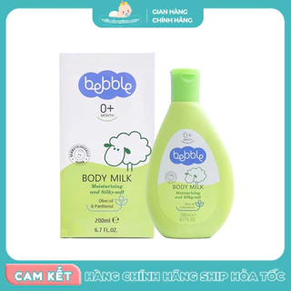 Sữa dưỡng ẩm Bebble Body Milk cho trẻ từ sơ sinh 200ml