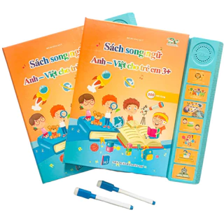 [2 LỰA CHỌN] Sách Nói Điện Tử Song Ngữ Anh- Việt Giúp Trẻ Học Tốt Tiếng Anh- Cho Bé Từ 1- 7 Tuổi (Có kèm pin)