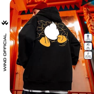 Áo hoodie unisex form rộng WIND DUCK nỉ Bông thời trang nam oversize thu đông