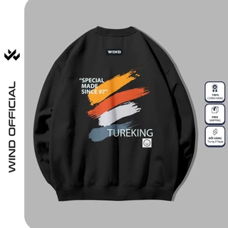 Áo sweater nỉ bông form rộng WIND unisex TUREKING oversize thời trang nam nữ ulzzang