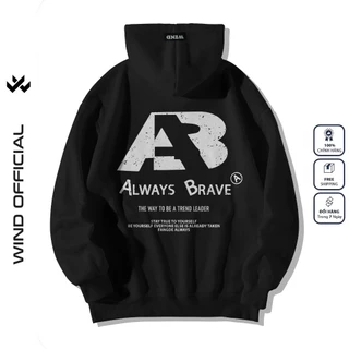 Áo hoodie unisex form rộng WIND AB nỉ Bông thời trang áo khoác nam  oversize