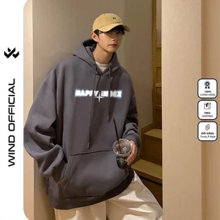 Áo hoodie unisex form rộng WIND INDEX bản Premium nỉ ngoại nam nữ oversize