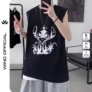 Áo ba lỗ unisex WIND form rộng sát nách STICH tanktop thời trang nam nữ oversize