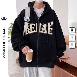 Áo khoác Nỉ zip WIND unisex form rộng TB áo khoác chống nắng nam nữ oversize ulzzang