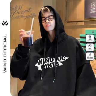 Áo Hoodie unisex form rộng WIND nỉ bông WINDTUC thời trang thu đông nam oversize