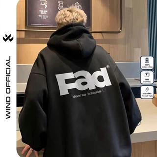 Áo Hoodie unisex form rộng WIND nỉ bông FAD thời trang thu đông nam oversize