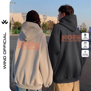 Áo khoác Nỉ zip WIND unisex form rộng NOFH hoodie dây kéo thời trang nam nữ oversize ulzzang