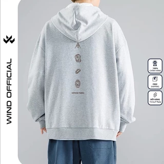 Áo khoác Nỉ zip WIND unisex form rộng OUTDOOR hoodie dây kéo thời trang nam nữ oversize ulzzang