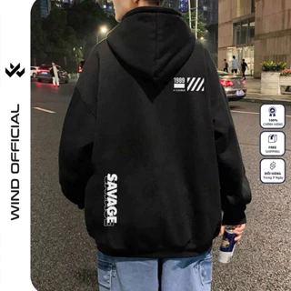 Áo hoodie unisex form rộng WIND SAVAGE bản Premium nỉ ngoại nam nữ oversize