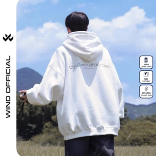 Áo Hoodie unisex form rộng WIND nỉ bông ACRY thời trang thu đông nam oversize