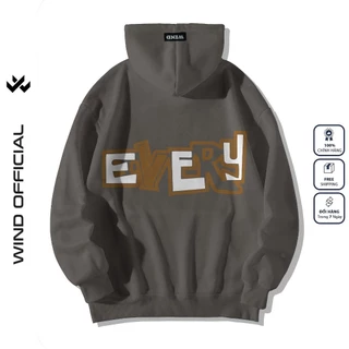 Áo Hoodie unisex form rộng Wind Every nỉ bông thời trang nam oversize