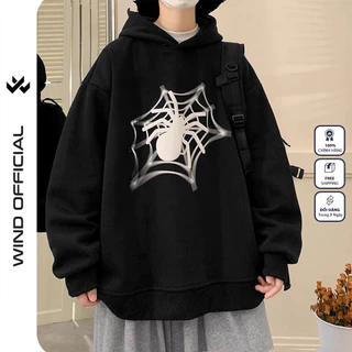 Áo hoodie unisex form rộng WIND SPIDER bản Premium nỉ ngoại nam nữ oversize