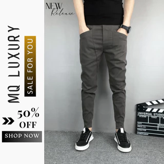 Quần Jogger Kaki Nam - JG6 Cạp Chun Bo Gấu Phối Túi Trước Năng Động Trẻ Trung MQ LUXURY 68