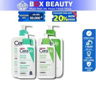 Sữa Rửa Mặt Cerave Bản Pháp Có Bill 236 ml- 473ml Cho Da Dầu, Da Nhậy Cảm