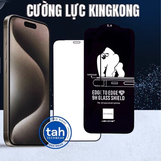 Miếng Dán Cường Lực Iphone KingKong Chống Vân Tay Chống Va Đập Bảo Vệ Màn Hình IPhone 6 - 15 Pro Max TAH Techwear