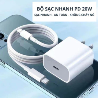 Bộ sạc nhanh JUYUPU PD20W cao cấp gồm củ và dây cáp Type C PD cho X Xs 11 12 13 14 LINHPKT