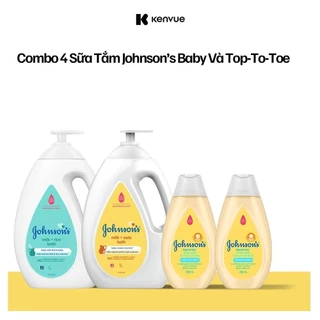 [DEAL ĐỘC QUYỀN KOL] Bộ 2 chai Sữa tắm Johnsons Baby 1000ml x 2 + 2xTTT 200ml