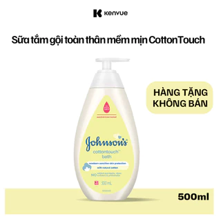 [HÀNG TẶNG KHÔNG BÁN] Sữa tắm gội toàn thân mềm mịn Johnson's Cottontouch Top-To-Toe Bath 500ml