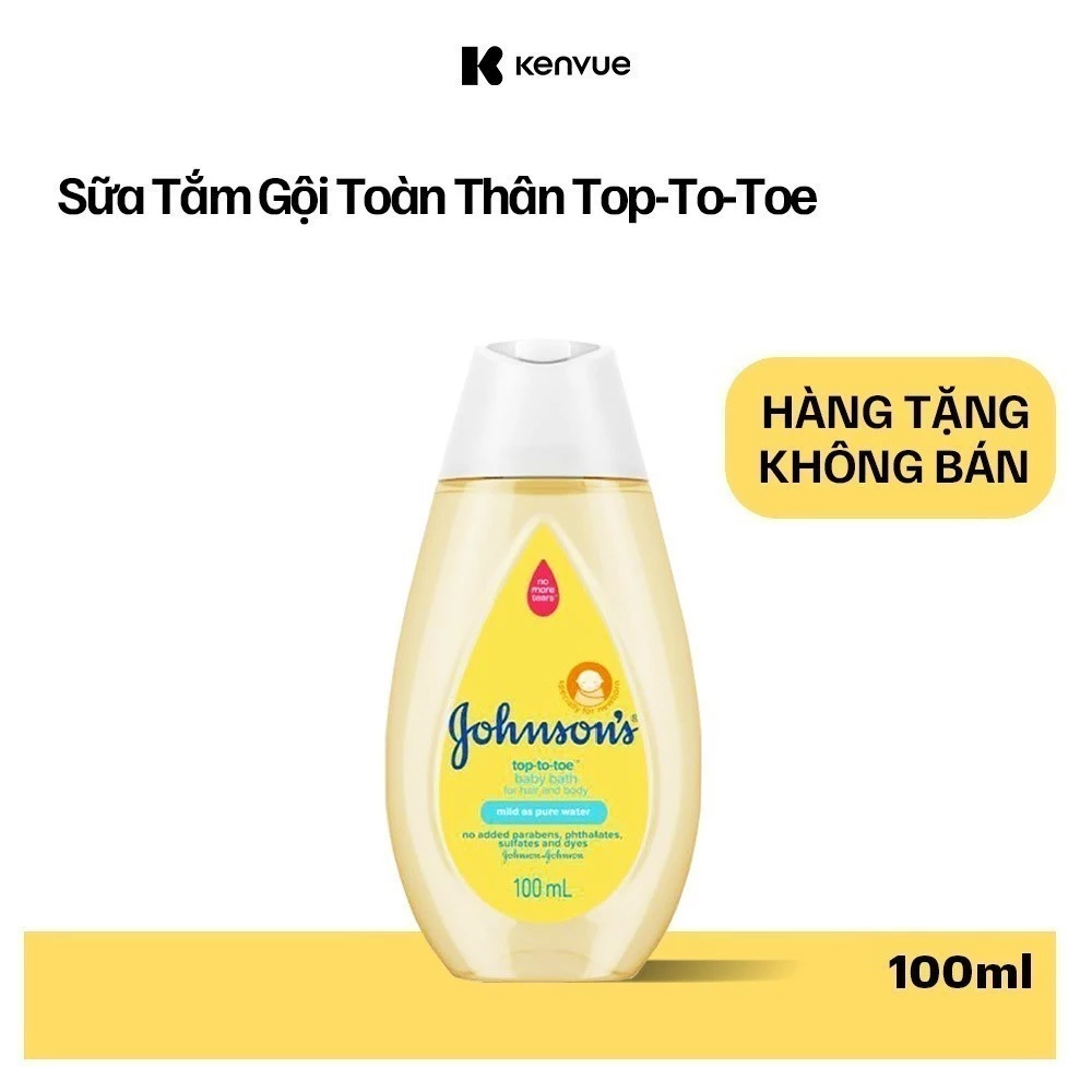 [HÀNG TẶNG KHÔNG BÁN] Sữa tắm gội toàn thân Johnson's top to toe 100ml - 210084174