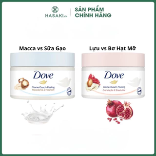 Kem Tẩy Tế Bào Chết Body Dove Chăm Da Sáng Mịn, Giữ Ẩm, Dưỡng Trắng 225ML Bản Đức Hasaki QG67 QG67