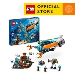 LEGO City 60379 Đồ chơi lắp ráp Tàu ngầm thám hiểm biển sâu (842 chi tiết)