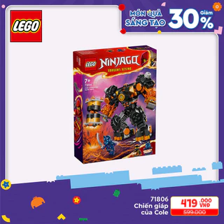 LEGO NINJAGO 71806 Đồ chơi lắp ráp Chiến giáp của Cole (235 chi tiết)