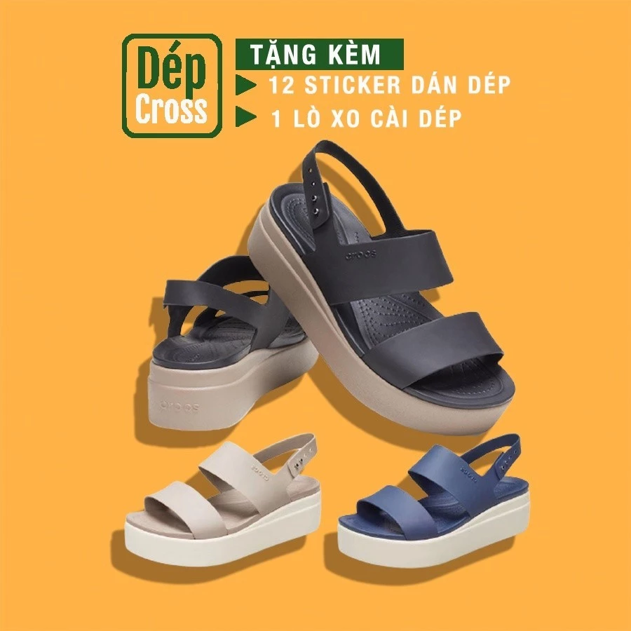 dép sandal cross đế  cao 5 cm size 35 36 37 38 39 40 chính hãng