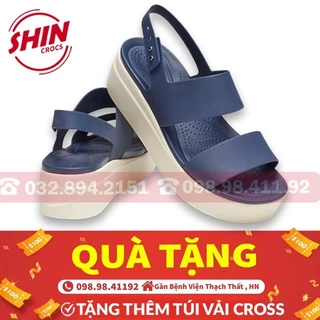 dép sandal💖FREESHIP💖dép sandal đế cao cross họa tiết tim than SHINCROSSTT21