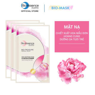 [GIFT] Combo 12 miếng mặt nạ dưỡng da tươi trẻ Bio-essence Skin Soothing Mask mẫu đơn hoàng cung (20ml)