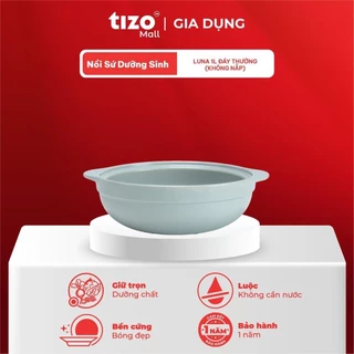 MINH LONG | NỒI SỨ DƯỠNG SINH HEALTHYCOOK LUNA (NỒI CẠN) 1L KHÔNG CÓ NẮP (M)