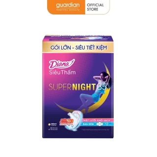 Băng Vệ Sinh Ban Đêm Super Night 35cm Diana 12 Miếng