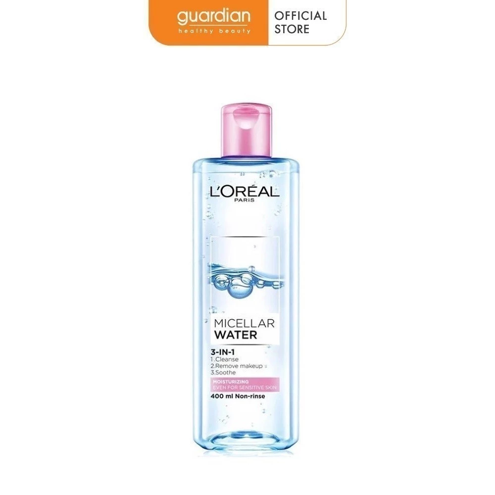 Nước Tẩy Trang Dưỡng Ẩm Cho Da Thường, Khô L'Oreal Paris Micellar Water 3-in-1 400ml