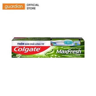 Kem Đánh Răng Colgate Maxfresh Trà Xanh 225Gr Tặng Bàn Chải Đánh Răng