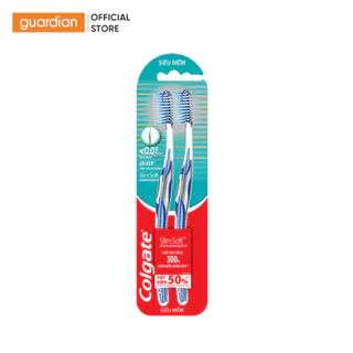 Bộ Đôi Bàn Chải Đánh Răng Colgate Slimsoft Advanced Siêu Mềm Mảnh