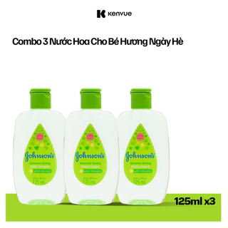 Combo 3 Chai Nước Hoa Cho Bé Johnson's Baby Cologne Hương Ngày Hè Summer Swing Baby Cologne 125ml