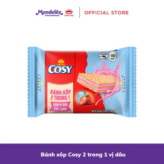 Cosy Bánh Xốp 2 trong 1 – Kem Vị Dâu The Lạnh, gói 59.5g