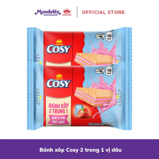 [Quà tặng không bán] Combo 2 Bánh Xốp Cosy 2 trong 1 – Kem Vị Dâu The Lạnh, gói 59.5g