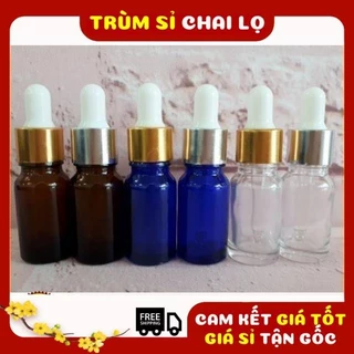 [TRÙM SỈ] Lọ Chiết Serum ✵ [5ml,10ml,15ml,20ml,30ml] Lọ Đựng Tinh Dầu Bóp Giọt Khoen Vàng,Bạc,Đen Chiết Mỹ Phẩm.