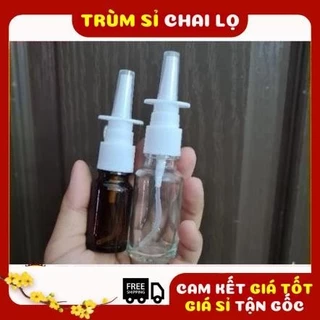 Chai Lọ Xịt Mũi Thẳng Thủy Tinh 5ml,10ml,15ml, 20ml,30ml,50ml Đựng Dung Dịch Xịt Mũi, Xoang, Họng