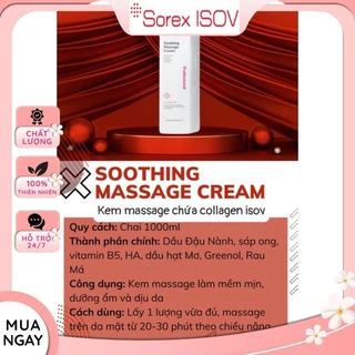 [ Chiết 100ml ] Kem Soothing Massage Cream ISOV chứa collagen cân bằng độ PH cho da