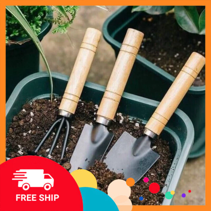 FreeShipp Bộ cuốc xẻng làm vườn mini 3 món