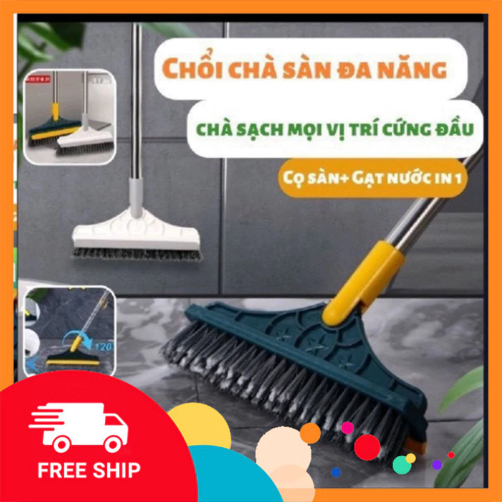FreeShipp CHỔI CHÀ SÀN THÔNG MINH XOAY 360 ĐỘ GẬP GỌN