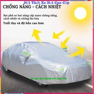 Bạt Phủ ô tô Toàn Xe 3 Lớp Chống Nắng, Chống Nước, Chống Cháy Cho Ô Tô | Đủ Tất Cả Các Size