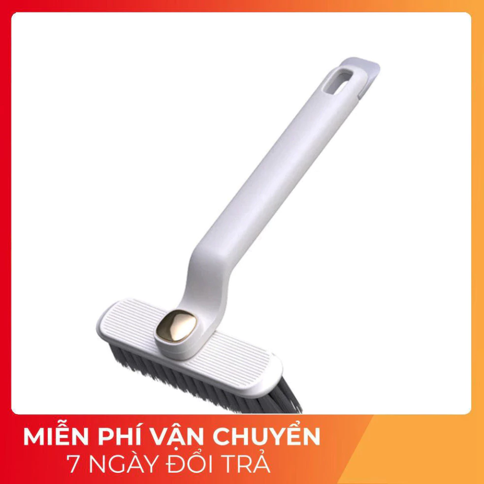 [FreeShip] Bàn Chải Cọ Khe Hở Đa Năng 2 in 1 Kèm Nhíp Gắp Tóc Rụng Chổi Vệ Sinh Đầu Xoay 360 Độ Cây chà sàn
