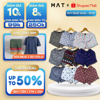 Quần short nam chất liệu cotton thoáng mát, thoải mái, nhiều mẫu - MAT MAN ABOUT TOWN