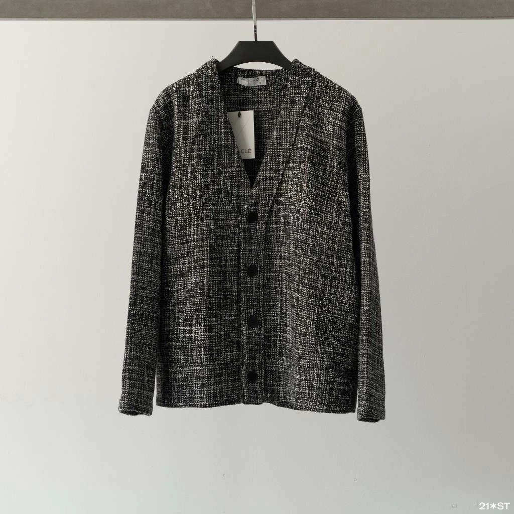 Áo cardigan 3 màu UNCLÉ Aymer Tweed