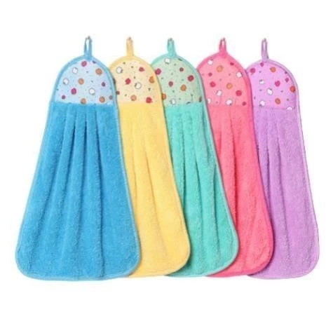 Khăn Lau Tay Nhà Bếp Sắc Màu Đa Năng Treo Tường Cánh Tủ Nhà Bếp Tiện Lợi Chất Liệu Cotton Siêu Thấm Hút