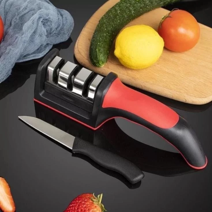 Dụng Cụ Mài Dao Kéo 3 Cấp Độ Cầm Tay, Máy Mài Dao Nhanh Tiện Lợi